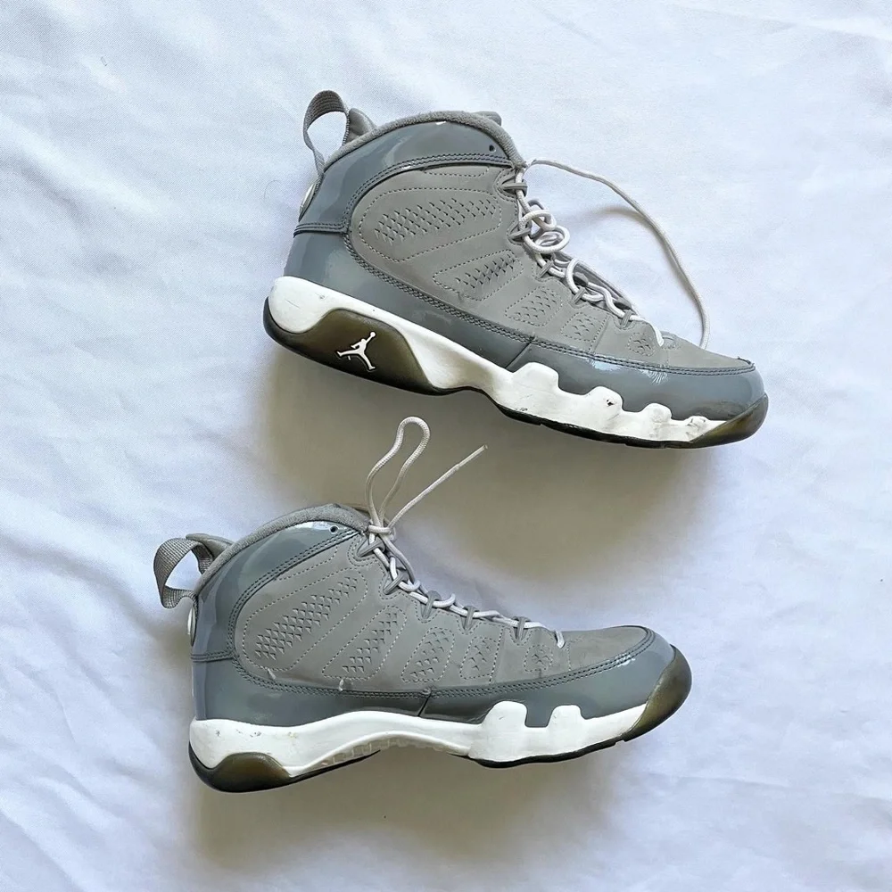 Nike Air Jordan 9 Retro IX 9 Cool 2012 Grey Sneakers Size 7Y - Picture 2 of 8